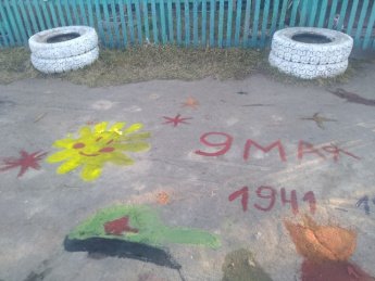 Выставка рисунков на асфальте «Победа глазами детей»