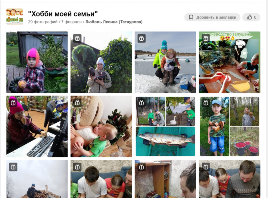 Онлайн-фотовыставка «Хобби моей семьи»