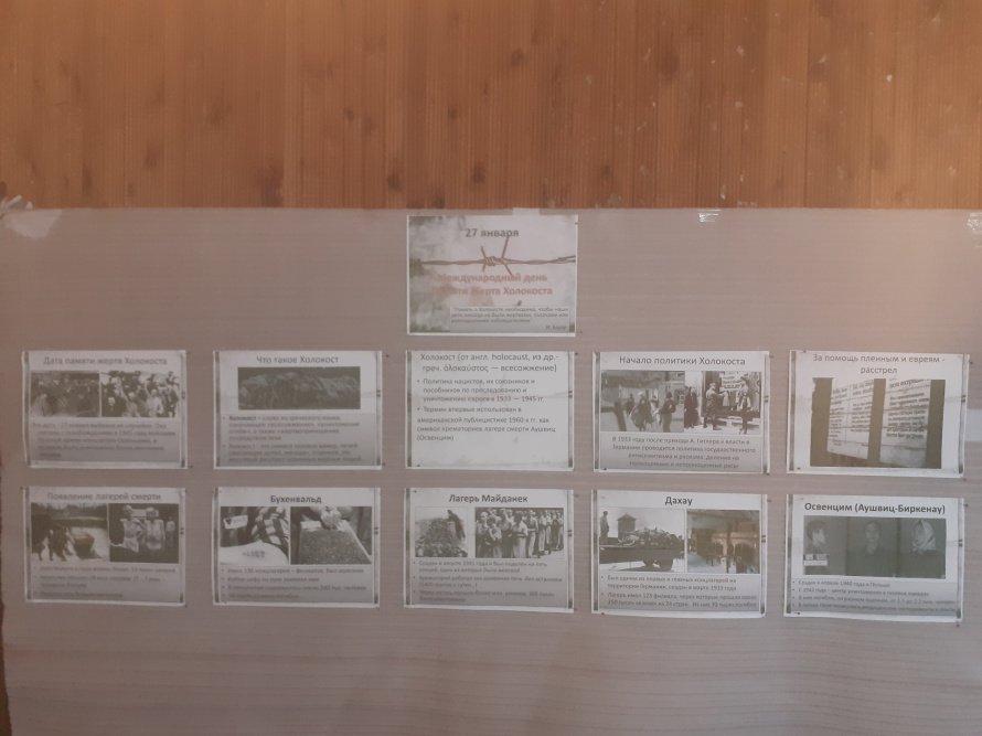 Исторический стенд «Памяти жертв Холокоста»