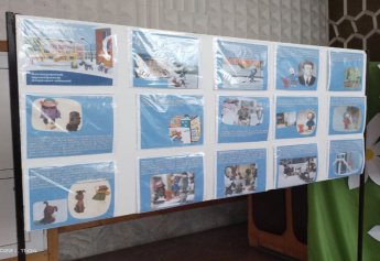 Стендовая презентация к 55-летнему юбилею мультипликационного фильма «Варежка» киностудии «Союзмультфильм»
